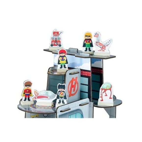 NEW Super Hero 3 Deck Center Table Top Pretend Playset - Picture 4 of 5